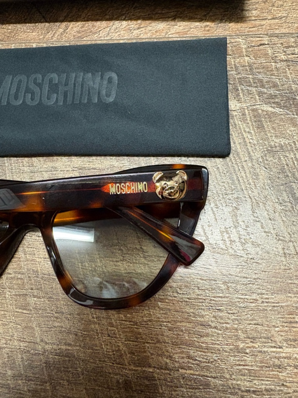 New Moschino Cat Eye Brown/Black 54mm Gradient Sunglasses - Picture 5 of 5